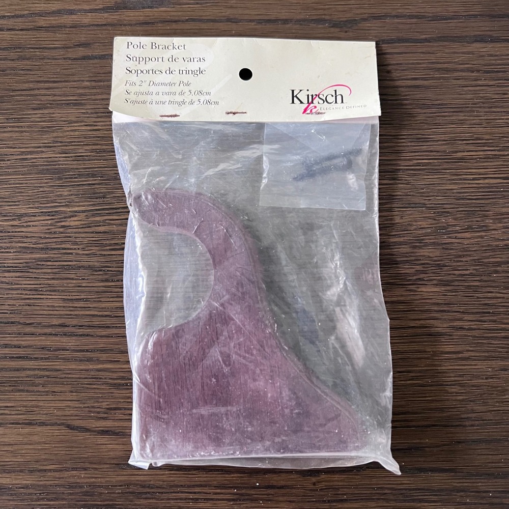 Kirsch Pole Bracket Fits 2‎ Inch Diameter Pole Mahogany Wood 5503EG.083 Single